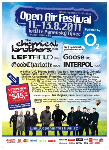 Flyer k akci Open Air Festival (t 11. 8. 2011 20:00) Letit Panensk tnec, Panensk tnec (CZ)